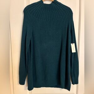 Anthropologie Deep Teal Turtleneck Sweater